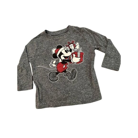 Baby Boy 18m Mickey Mouse Christmas Long Sleeve Shirt • Jumping Beans - Picture 1 of 5